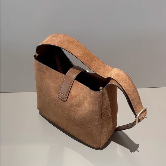 COACH Hadley Convertible Crossbody Bag Suede Brown - Picture 4 of 7